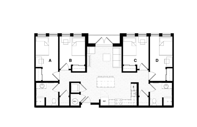 4x2 Terrace Room in 4 Bedroom 2 Bathroom main photo