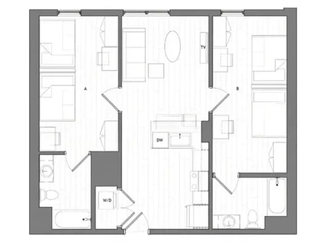 Room in 2 Bedroom 2 Bathroom | Clubhouse 07 main photo