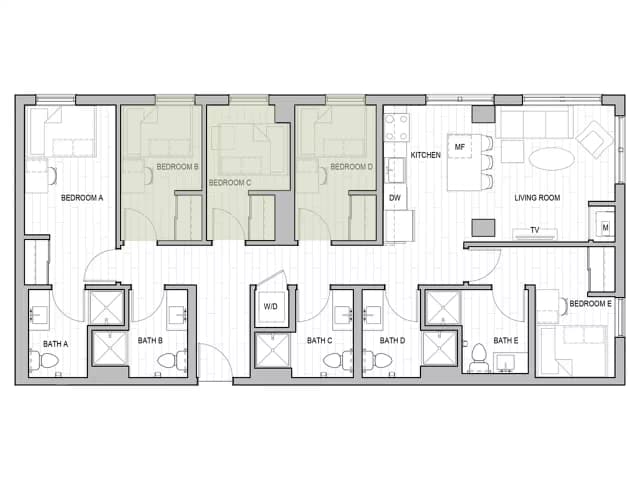 5x5 Affordable Room in 5 Bedroom 5 Bathroom main photo