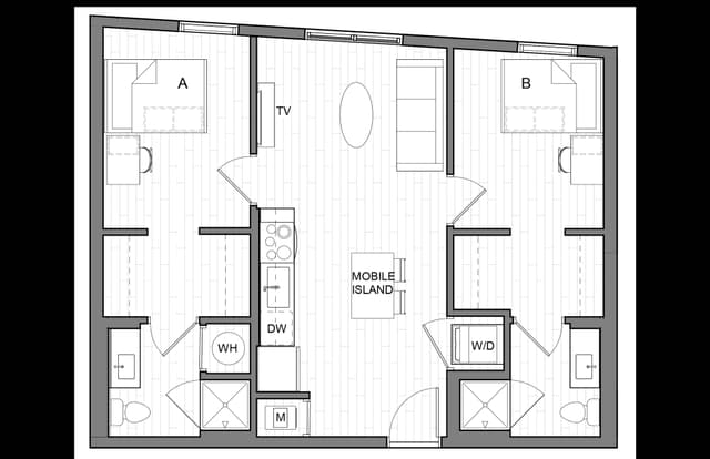 Room in 2 Bedroom 2 Bathroom | 2x2 main photo