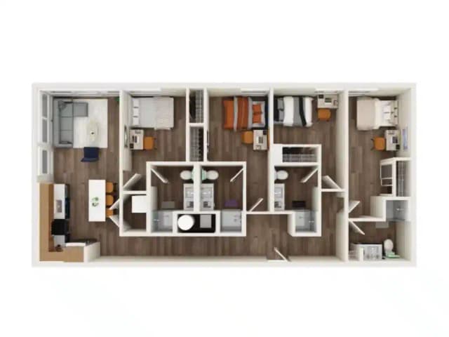 Room in 4 Bedroom 4 Bathroom | 4x4 Corner main photo