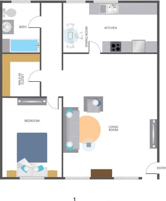 1 Bed 1 Bath main photo