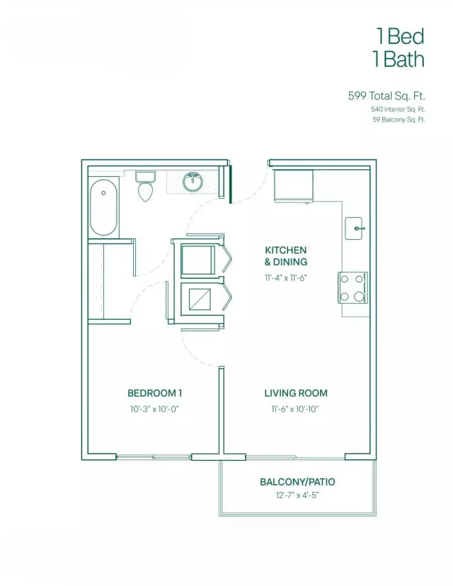 1 Bed 1 Bath main photo